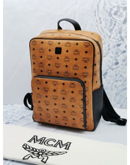 (UNUSED) 2023 MCM AREN MONOGRAM CANVAS AND LEATHER BACKPACK 