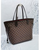 LOUIS VUITTON NEVERFULL MM BROWN DAMIER EBENE CANVAS TOTE BAG 