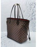 LOUIS VUITTON NEVERFULL MM BROWN DAMIER EBENE CANVAS TOTE BAG 