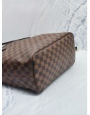 LOUIS VUITTON NEVERFULL MM BROWN DAMIER EBENE CANVAS TOTE BAG 