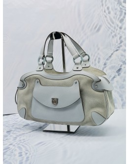 SALVATORE FERRAGAMO LIGHT BLUE LEATHER SHOULDER BAG 