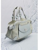 SALVATORE FERRAGAMO LIGHT BLUE LEATHER SHOULDER BAG 