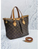 LOUIS VUITTON PALERMO MM MONOGRAM CANVAS / LEATHER TRIM WITH STRAP 