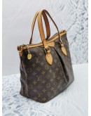 LOUIS VUITTON PALERMO MM MONOGRAM CANVAS / LEATHER TRIM WITH STRAP 