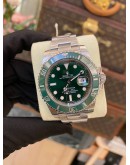 (LIKE NEW) ROLEX HULK SUBMARINER DATE REF 116610LV GREEN DIAL 40MM AUTOMATIC YEAR 2014 WATCH -FULL SET-