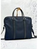 PRADA BRIEFCASE BAG IN BLUE TESSUTO AND SAFFIANO LEATHER