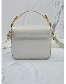 CHLOE C CROSSBODY BAG IN WHIE LEATHER GOLD HARDWARE 