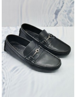 COACH BLACK LEATHER LOAFER SIZE US 8 1/2