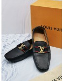 LOUIS VUITTON GRAINED CALFSKIN LEATHER MONTE CARLO CAR MOCASSIN LOAFER SIZE 8 1/2 -FULL SET-