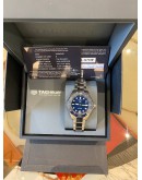 (UNUSED) 2022 TAG HEUER LADY AQUARACER 300M DIAMOND DIAL BLUE CERAMIC BEZEL BLUE DIAL 36MM AUTOMATIC WATCH -FULL SET-