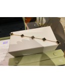 (BRAND NEW) 2024 VCA VAN CLEEF & ARPELS VINTAGE ALHAMBRA BRACELET 5 MOTIFS 18K 750 ROSE GOLD WITH ONYX