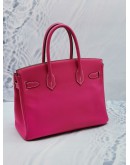 HERMES BIRKIN 30 ROSE TYRIEN EPSOM LEATHER TOP HANDLE BAG PHW