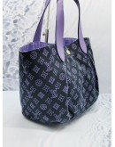 (LIKE NEW) LOUIS VUITTON LIMITED EDITION NAVY CANVAS CABAS IPANEMA GM BAG WITH SMALL POUCH