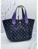 (LIKE NEW) LOUIS VUITTON LIMITED EDITION NAVY CANVAS CABAS IPANEMA GM BAG WITH SMALL POUCH