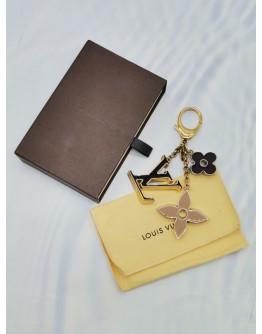 LOUIS VUITTON GOLD FLEUR DE MONOGRAM BAG CHARM -FULL SET-