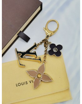 LOUIS VUITTON GOLD FLEUR DE MONOGRAM BAG CHARM -FULL SET-