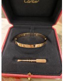 (BRAND NEW) 2022 CARTIER LOVE BRACELET 18K 750 ROSE GOLD WITH DIAMONDS SIZE 18 -FULL SET-