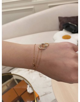 (BRAND NEW) 2023 CARTIER TRINITY WHITE GOLD YELLOW GOLD ROSE GOLD DIAMOND BRACELET ROSE GOLD BRACELET 