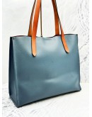 COACH RELAY TOTE BAG IN BLUE BROWN LEATHER