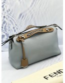 FENDI BY THE WAY LIGHT BLUE 3TONE CALFSKIN LEATHER MEDIUM BAG WITH STRAP 