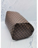 LOUIS VUITTON SPEEDY 35 BROWN MONOGRAM CANVAS HANDLE BAG IN DAMIER EBENE CANVAS