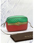 (LIKE NEW) GUCCI ALESSANDRO MICHELE METALLIC 3 TONE  TRAPUNTATA SLING BAG