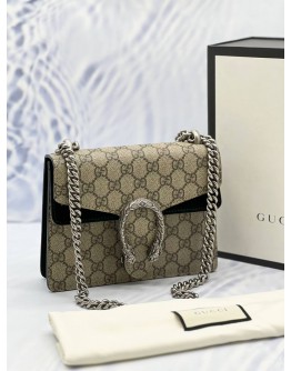 (LIKE NEW) GUCCI DIONYSUS GG SUPREME CANVAS MINI CHAIN BAG -FULL SET- 