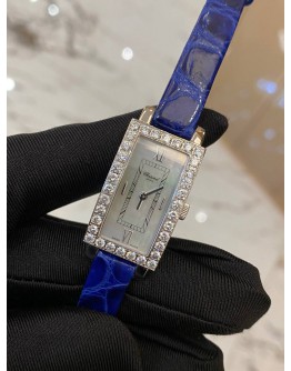 (LIKE NEW) CHOPARD YOUR HOUR MOTHER OF PEARL 18K 750 WHITE GOLD 34 DIAMONDS 31MM QUARTZ YEAR 2013 WATCH -FULL SET-