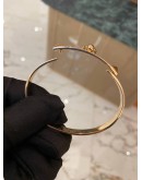 (LIKE NEW) 2023 HERMES COLLIER DE CHIEN 18K 750 ROSE GOLD BRACELET 