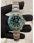 (LIKE NEW) ROLEX HULK SUBMARINER DATE REF 116610LV GREEN DIAL 40MM AUTOMATIC YEAR 2014 WATCH -FULL SET-