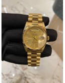 (LIKE NEW) ROLEX DAY-DATE  REF 18238 FULL 18K 750 YELLOW GOLD DIAMOND DIAL 36MM AUTOMATIC YEAR 1995 WATCH -FULL SET-