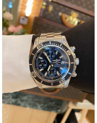 BREITLING SUPEROCEAN CHRONOGRAPH II BLUE DIAL SCALE 44MM AUTOMATIC WATCH YEAR 2018 