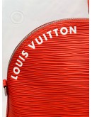 (LIKE NEW) 2024 MICROCHIP LOUIS VUITTON LIMITED EDITION ALMA TRAVEL GM VERMILLON RED EPI XL GRAINED LEATHER -FULL SET-