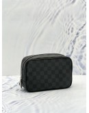 (LIKE NEW) LOUIS VUITTON TOILET POUCH PM IN DAMIER GRAPHITE CANVAS 