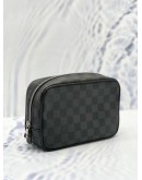 (LIKE NEW) LOUIS VUITTON TOILET POUCH PM IN DAMIER GRAPHITE CANVAS 