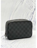 (LIKE NEW) LOUIS VUITTON TOILET POUCH PM IN DAMIER GRAPHITE CANVAS 