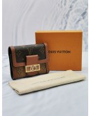 (UNUSED) YEAR 2020 LOUIS VUITTON DAUPHINE COMPACT WALLET MONOGRAM REVERSE CANVAS -FULL SET- 