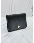 2023 MICROCHIP LOUIS VUITTON BUSINESS CARD HOLDER BLACK MONOGRAM EMPREINTE LEATHER 