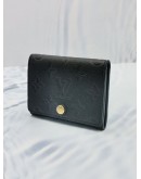 2023 MICROCHIP LOUIS VUITTON BUSINESS CARD HOLDER BLACK MONOGRAM EMPREINTE LEATHER 