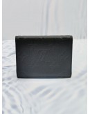 2023 MICROCHIP LOUIS VUITTON BUSINESS CARD HOLDER BLACK MONOGRAM EMPREINTE LEATHER 