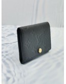 2023 MICROCHIP LOUIS VUITTON BUSINESS CARD HOLDER BLACK MONOGRAM EMPREINTE LEATHER 