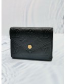 LOUIS VUITTON VICTORINE WALLET BLACK MONOGRAM EMPREINTE LEATHER 