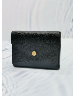 LOUIS VUITTON VICTORINE WALLET BLACK MONOGRAM EMPREINTE LEATHER 