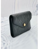 LOUIS VUITTON VICTORINE WALLET BLACK MONOGRAM EMPREINTE LEATHER 