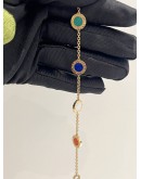 (BRAND NEW) 2024 BVLGARI BRACELET 18K ROSE GOLD WITH CARNELIAN, LAPIS, MALACHITE AND MOTHER OF PEARL ELEMENTS SIZE S -FULL SET-