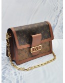 LOUIS VUITTON DAUPHINE MM BROWN MONOGRAM REVERSE CANVAS -FULL SET-  