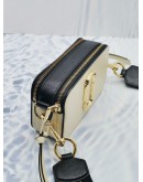 MARC JACOBS THE SNAPSHOT LEATHER CAMERA BAG WITH ADJUSTABLE STRAP 