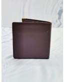 CARTIER MUST DE BI-FOLD WALLET IN DARK MAROON LEATHER