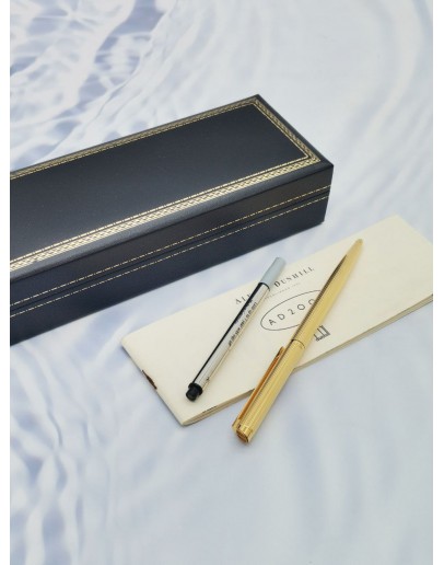 DUNHILL ALFRED GOLD PLATED BALLPOINT PEN -FULL SET-