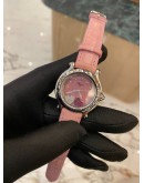 (LIKE NEW) 2021 CHOPARD HAPPY SPORT HEART-SHAPED DIAMOND PINK DIAL REF 278951-3001 32MM QUARTZ WATCH -FULL SET-